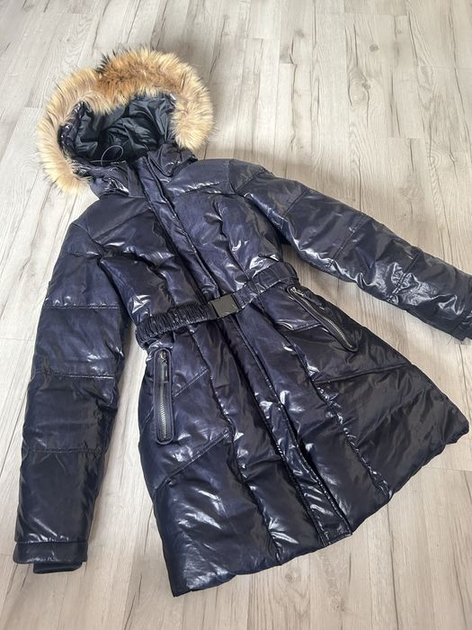 Kurtka zimowa markowa puch naturalny i jenot naturalny okazja!