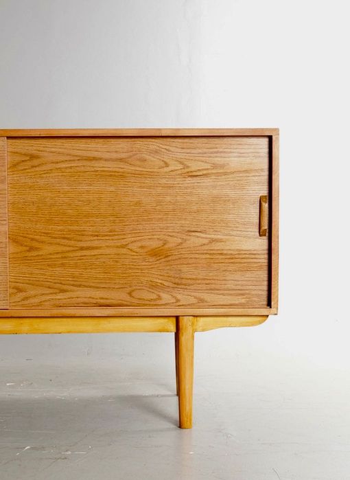 Sideboard | szafka RTV | komoda niska dębowa - Dania lata 90/00