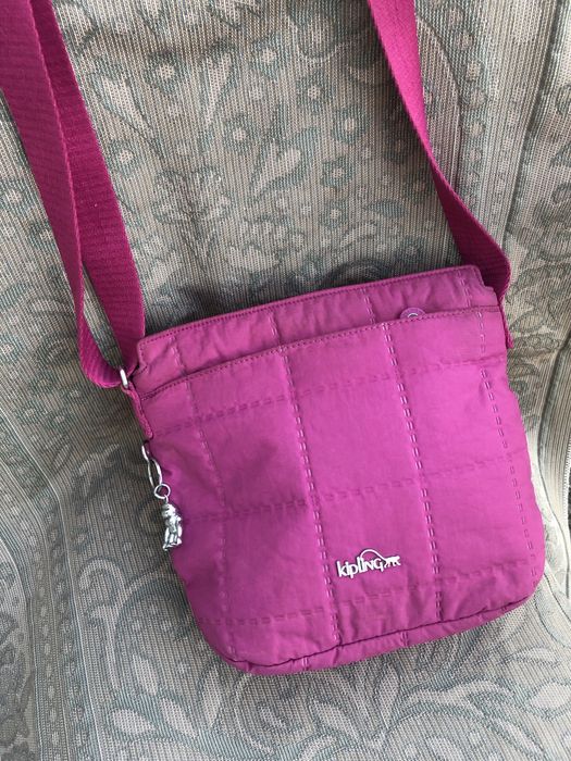 Сумка Kipling pink мавпа металева