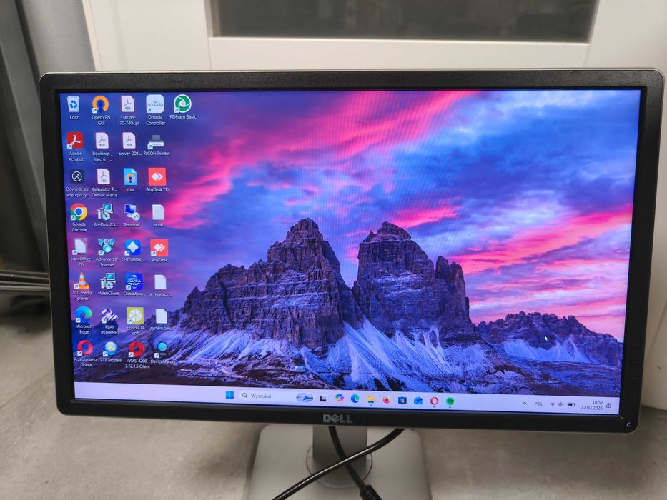 Monitor LED Dell P2314ht 23" FullHD 1920x1080 CCTV DVI VGA kl.B fiolet