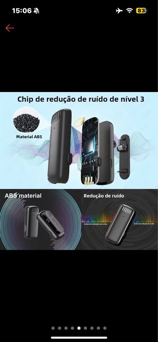 Microfone bluetooth J13 sem fio