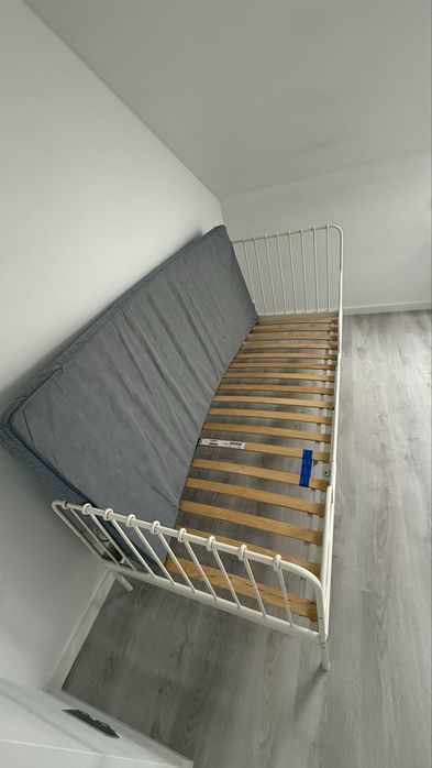 Łóżko IKEA MINNEN 80x200 + stelaż LURÖY + materac ÅGOTNES