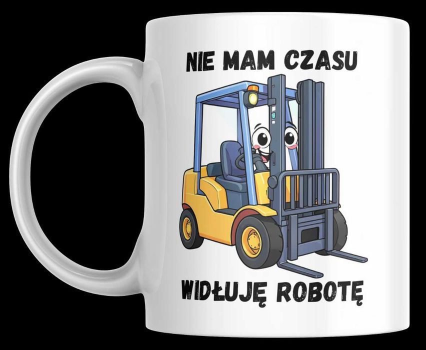 Kubek, prezent dla fana, operatora maszyn budowlanych - wózek widłowy