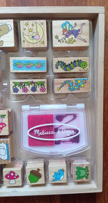 Zestaw drewnianych pieczątek Melissa and Doug 4+