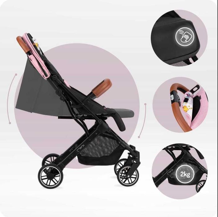 Nowy Wózek Dziecięcy Spacerowy Spacerówka Dla Dzieci Różowy Dla dzieci