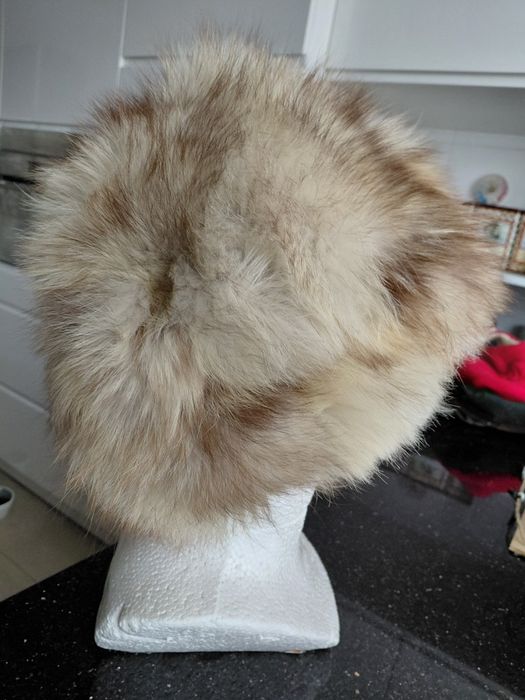 Czapka naturalna futerko vintage