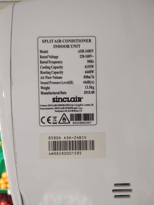 Klimatyzator split sinclair 6.1KW inwenter.