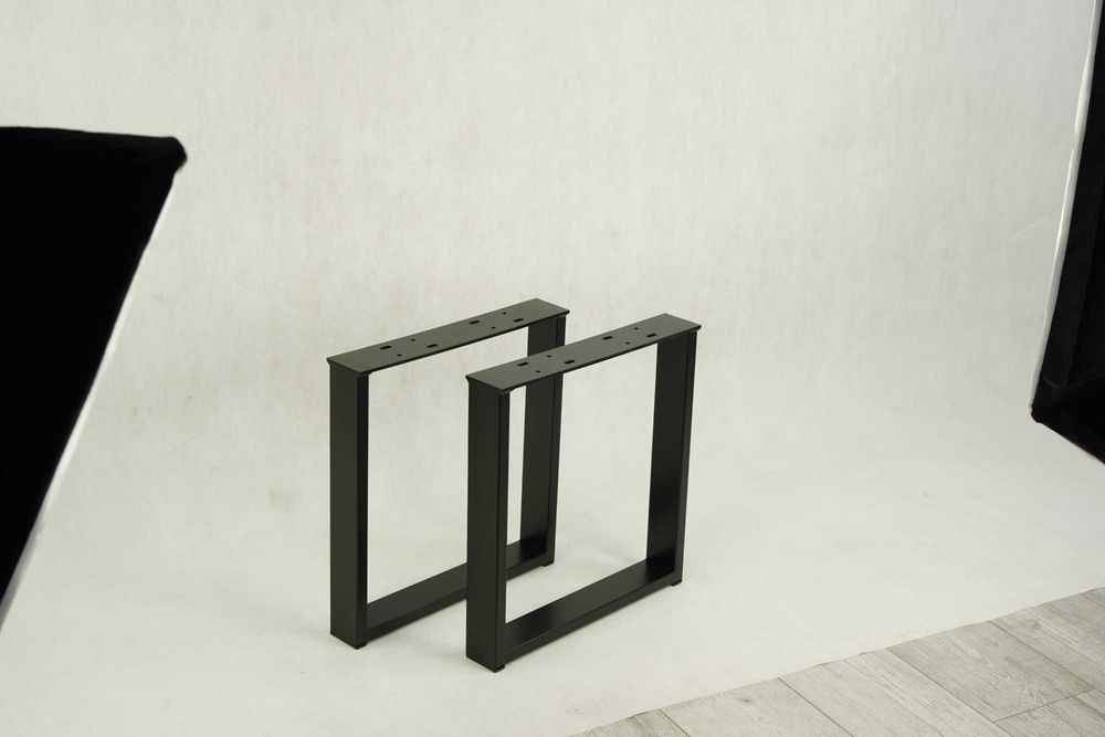Nogi do stolika kawowego LOFT metalowe stalowe spawane industrial do blatu czarne