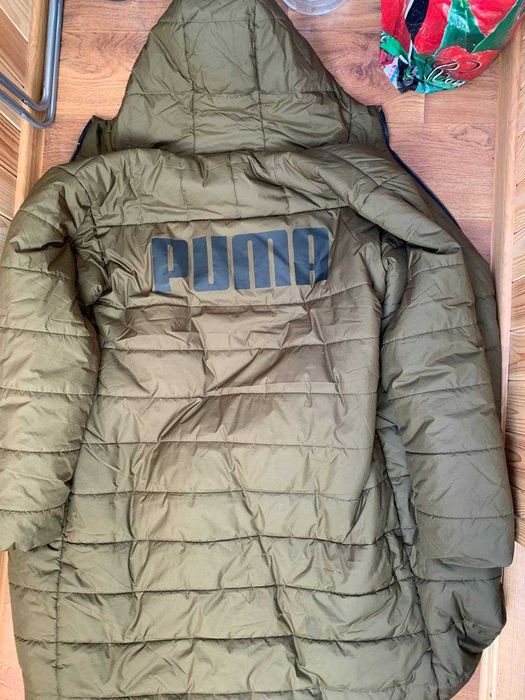 пуховик puma хакі