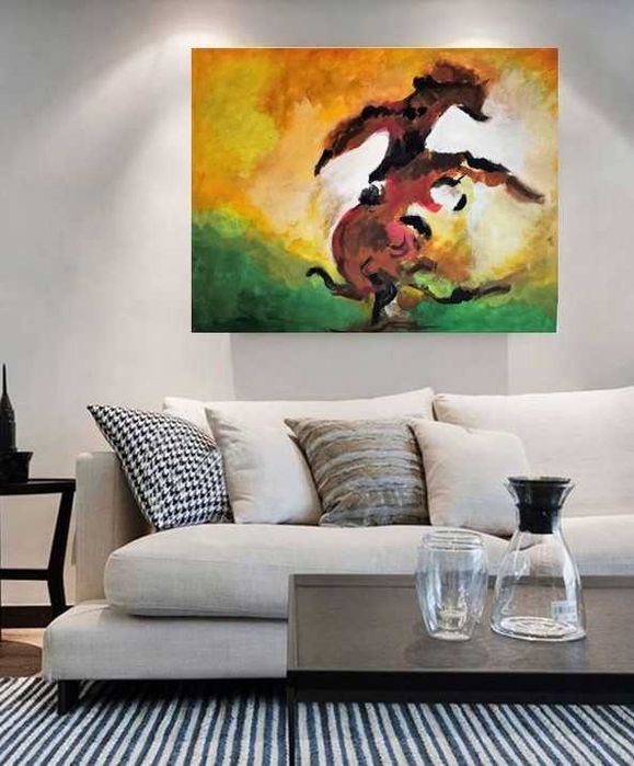 Várias pinturas abstratas em Tela com vários tamanhos, para venda.429754054954209283