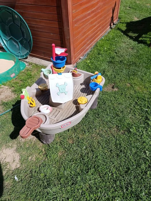 Little Tikes PIASKOWNICA Stół Wodny Ogrodowy Stolik STATEK PIRACKI 170256