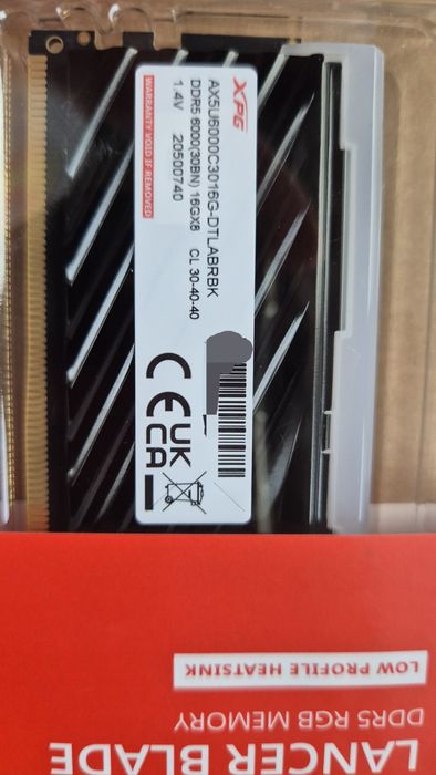 Pamięć RAM ADATA XPG Lancer Blade 32GB DDR5 6000MHz (2x16GB) cl30 RGB