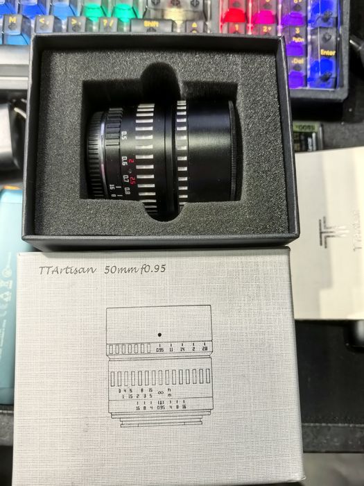 TTartisan 50mm f0.95 Jak nowy m4/3 Panasonic Lumix, Olympus m.zuiko