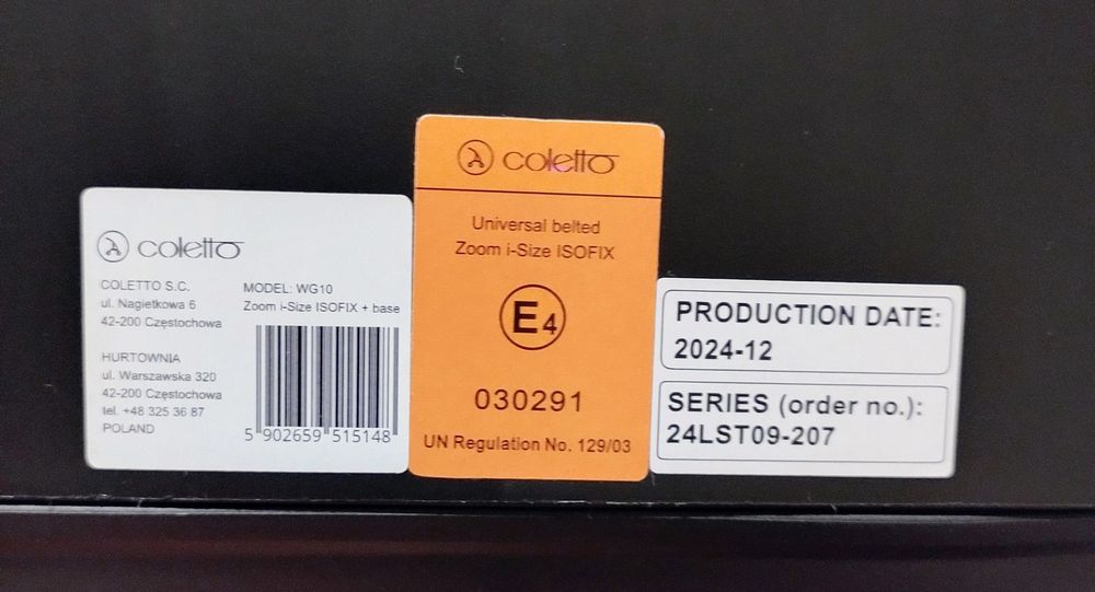 Fotelik colletto jak nowy