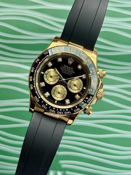 Годинник Rolex Daytona Yellow Gold Black Diamond