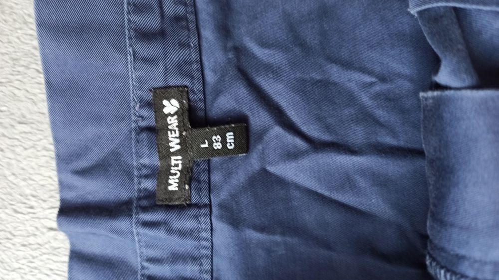 Granatowa spódnica rozkloszowana paperbag multi Wear rozm L