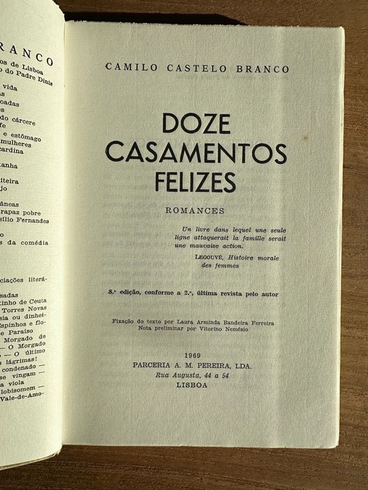 Camilo Castelo Branco, várias obras 1968 a 1974