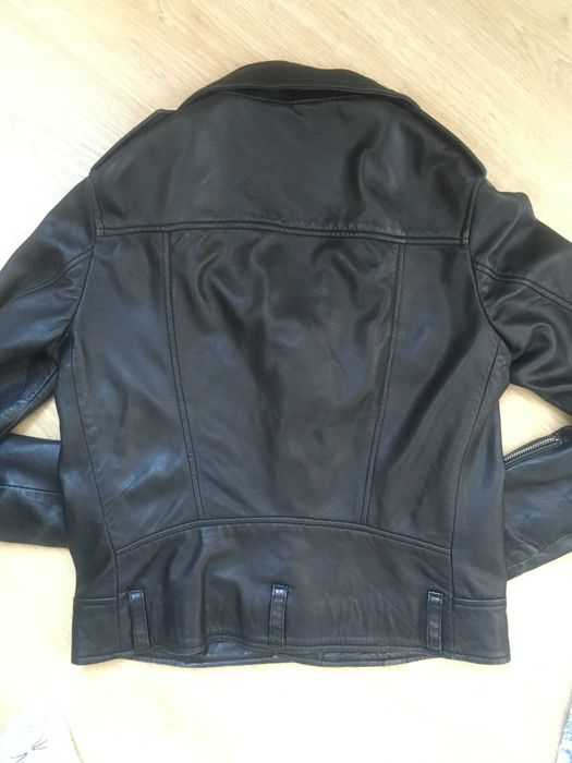 MANGO CASACO PELE M Original Motorcycle Preto Genuine Leather