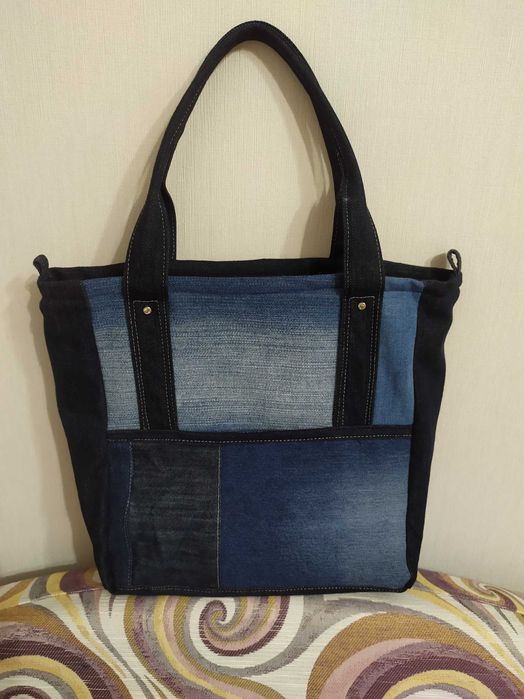Torebka Jeansowa z kieszonką