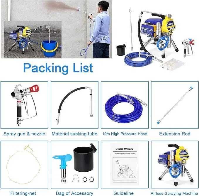 Airless Pistola Alta Pressão profissional TA-5900 PRO