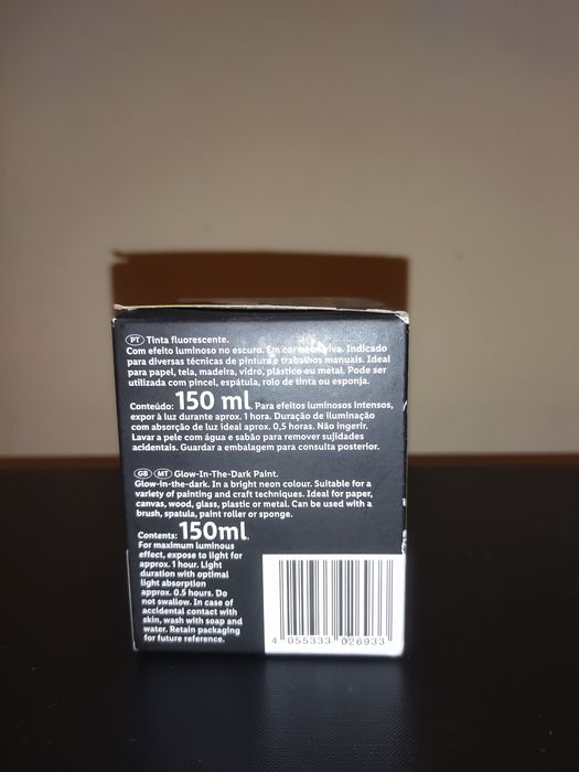 Tinta Fluorescente que brilha no escuro
