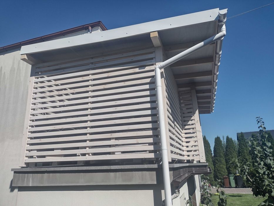 Zadaszenie tarasu, pergola tarasowa, altana, wiata, blacha/poliwęglan