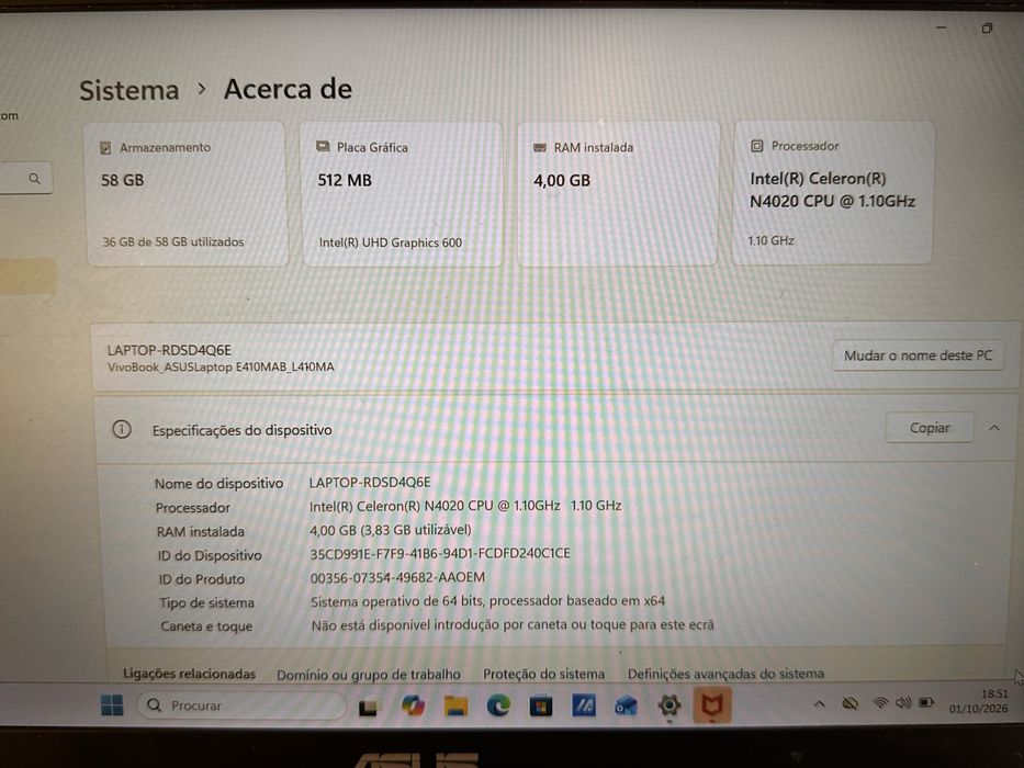 Portátil Asuslaptop