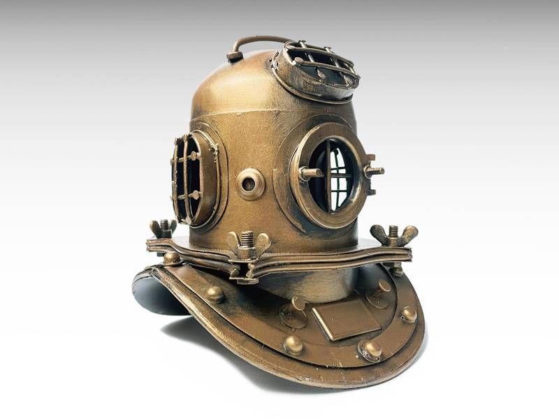 Modelo de metal - Capacete de mergulho (modelo de escala)