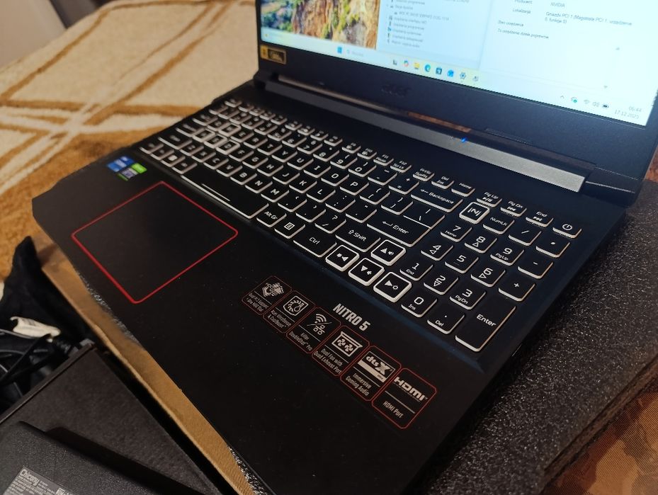 Acer 144Hz i5 11400h RTX3060 6GB 16RAM  512 SSD
Stan wizualny 5+/6 dro