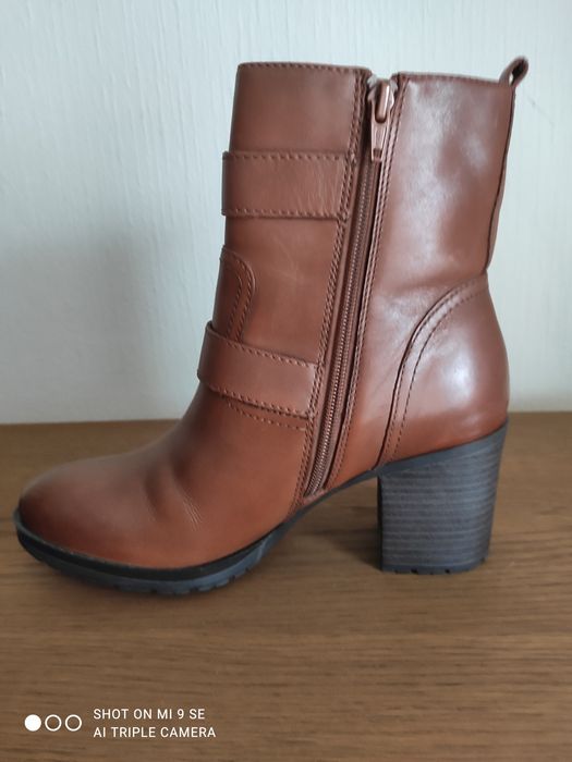 Skórzane botki roz 6(39)