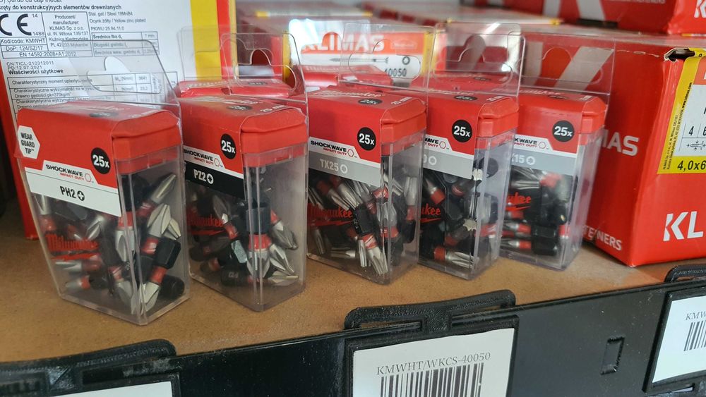 Bit 25mm Tx15, Tx20, Tx25, Tx30, Tx40, PH2, PZ2 Torx Milwaukee Udarowy