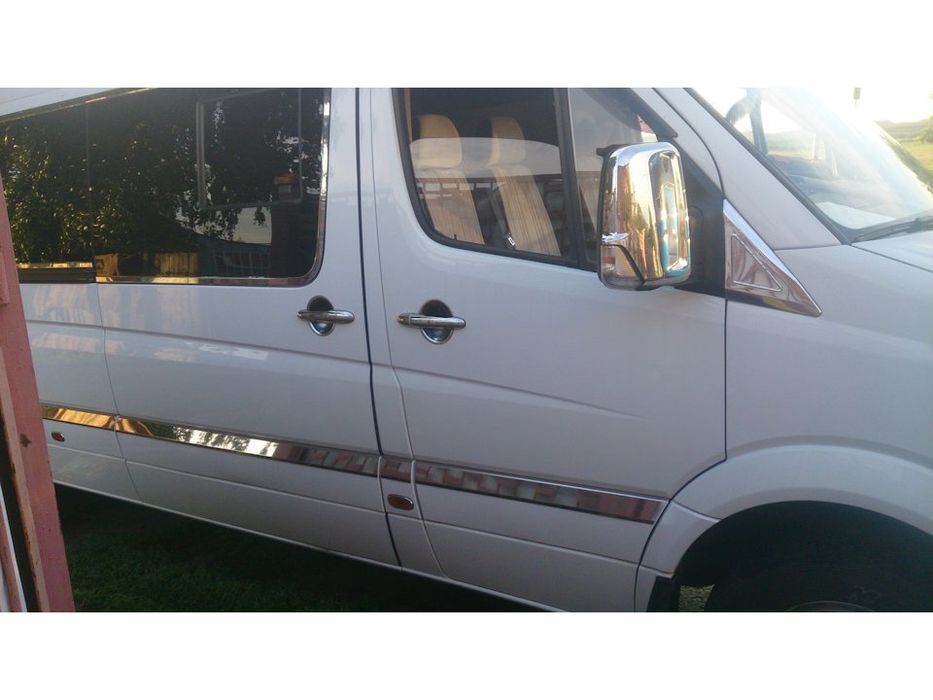 Mercedes Sprinter W906 2006-2018 Молдинги на двері нерж ExtraLong