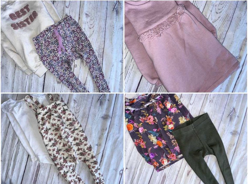 r.80-86 MEGA PAKA 57szt ZESTAW UBRANEK dla dziewczynki zara newbie