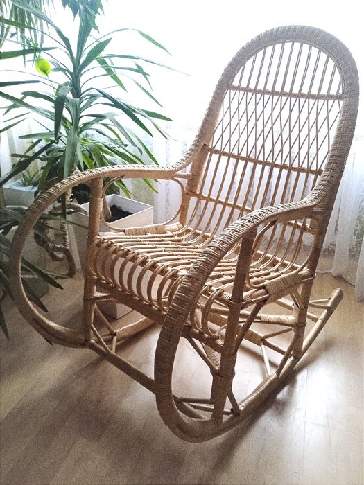 Нове крісло гойдалка,  Кресло качалка из лозы. Каталка крісло, лоза