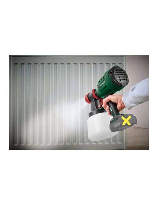Pistola de pintar recarregável de 20V parkside