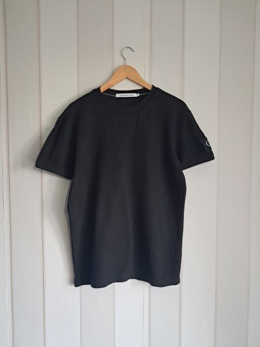 Футболка Calvin Klein Jeans, Чоловіча, чорного кольору  з текстурою