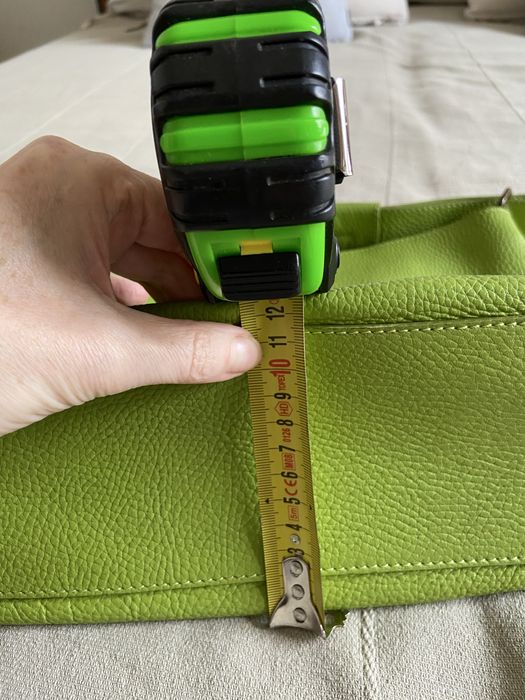 Jil Sander piekna limonkowa torebka nowa, modny design