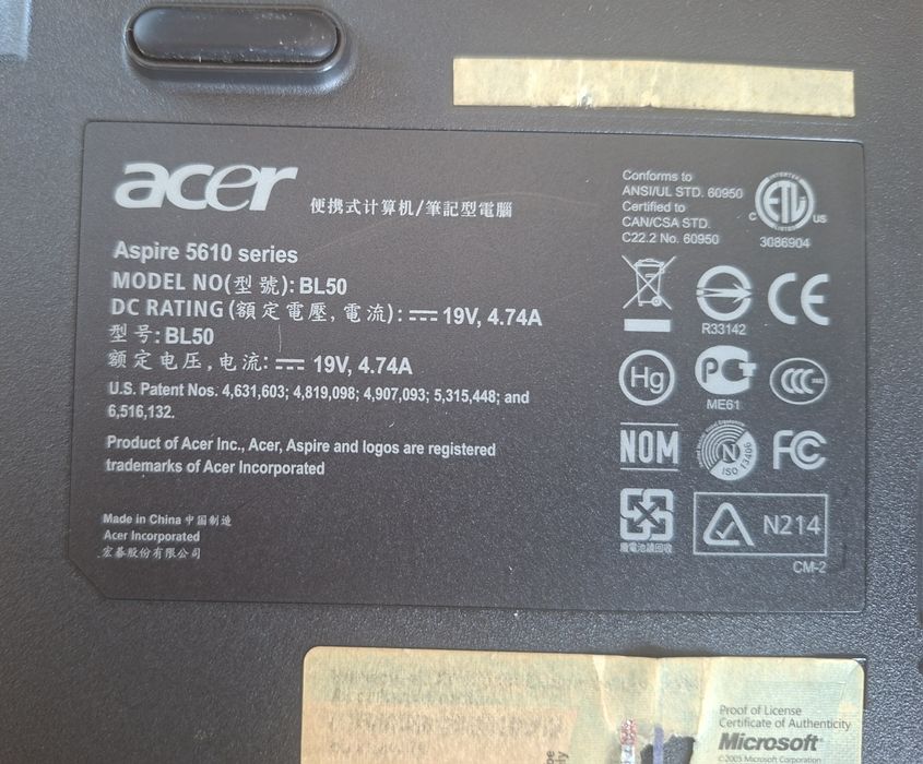Używany laptop Acer Aspire 3100 ( 5612)