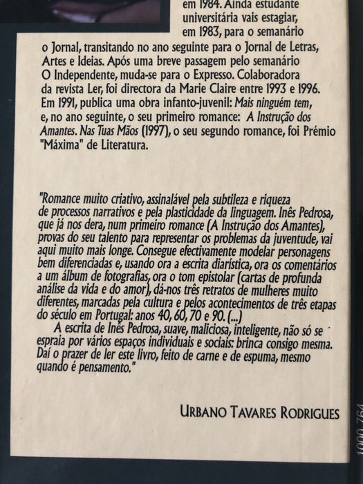 Nas tuas mãos, de Inês Pedrosa