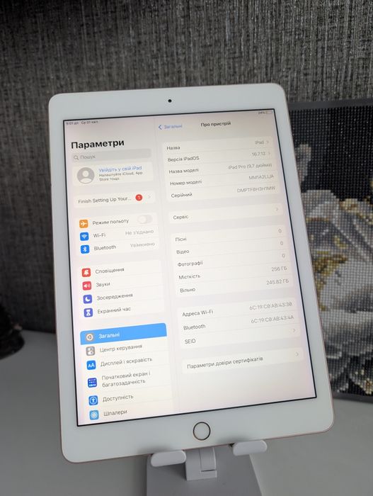 Ipad Pro 9.7 на 256 Gb акум 100%
