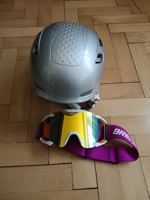 Kask narciarski snowboard rozmiar s dziecięcy z goglami