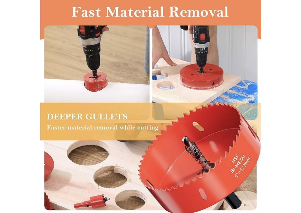 GARHWAL otwornica Bi-Metal 127 mm z adapterem i wiertłem centrującym