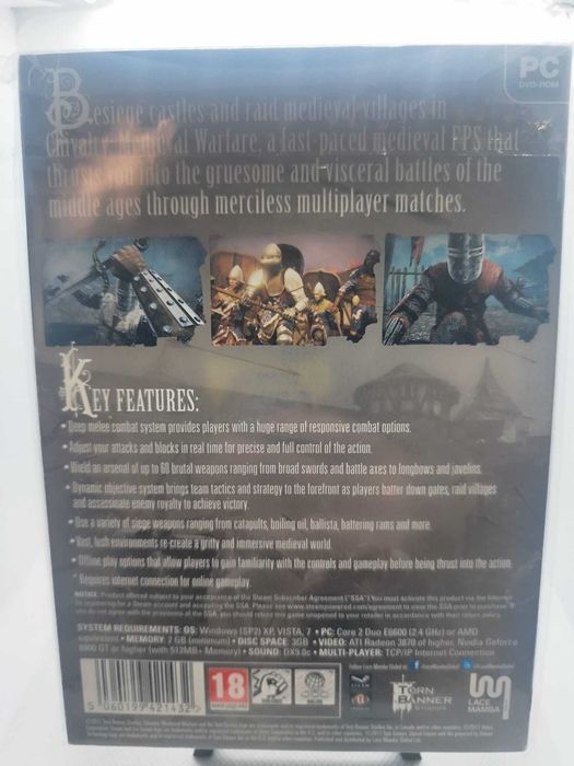 Chivalry Medieval Warfare PC DVD-ROM Selado Novo