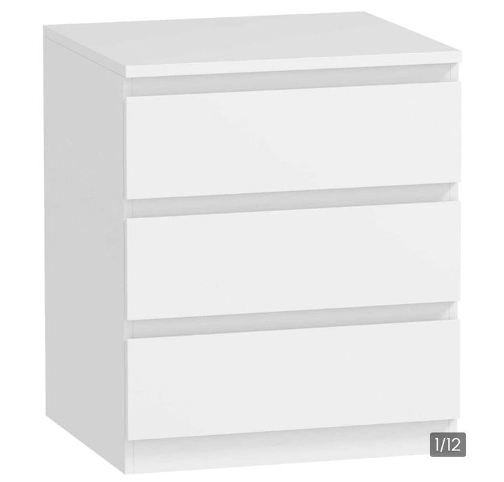 linda Cômoda: 3 gavetas, branca, 60 x 77 x 40cm, pouco uso.