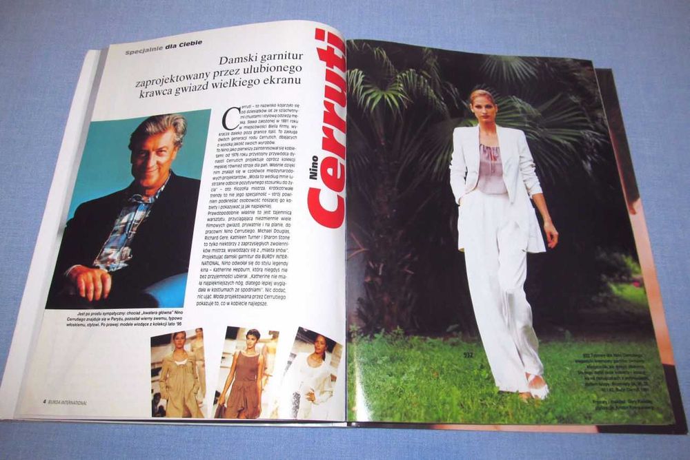 Burda International Wiosna 1995 wykroje Vintage