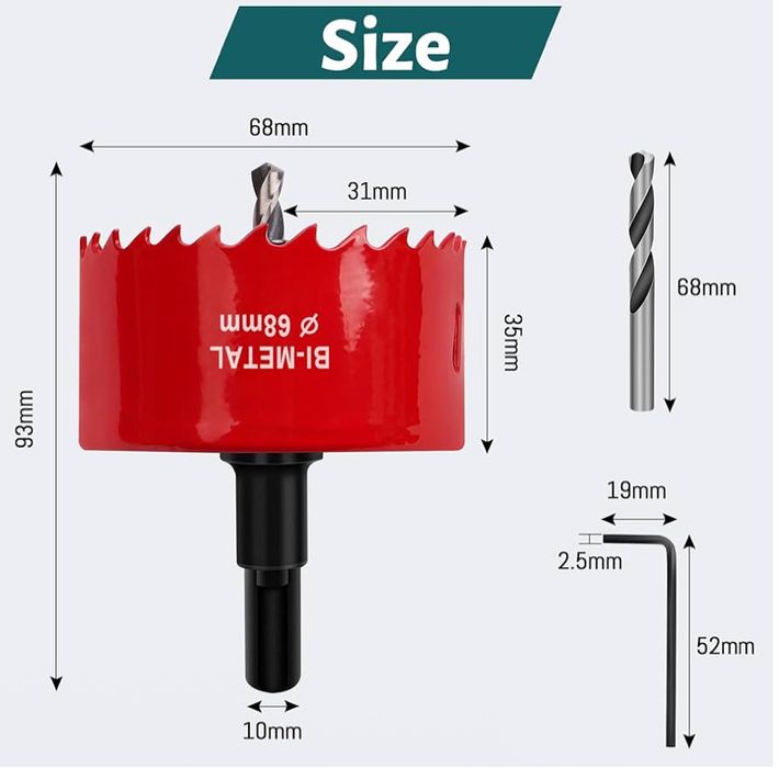 GARHWAL Otwornica Bi-Metal 68mm