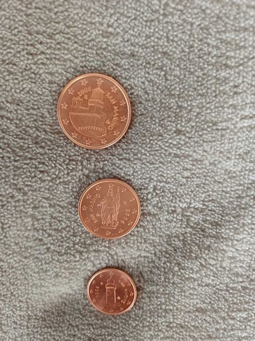 SÃO MARINO 3 MOEDAS de 2006 NOVAS tiradas do próprio rolo ver as fotos