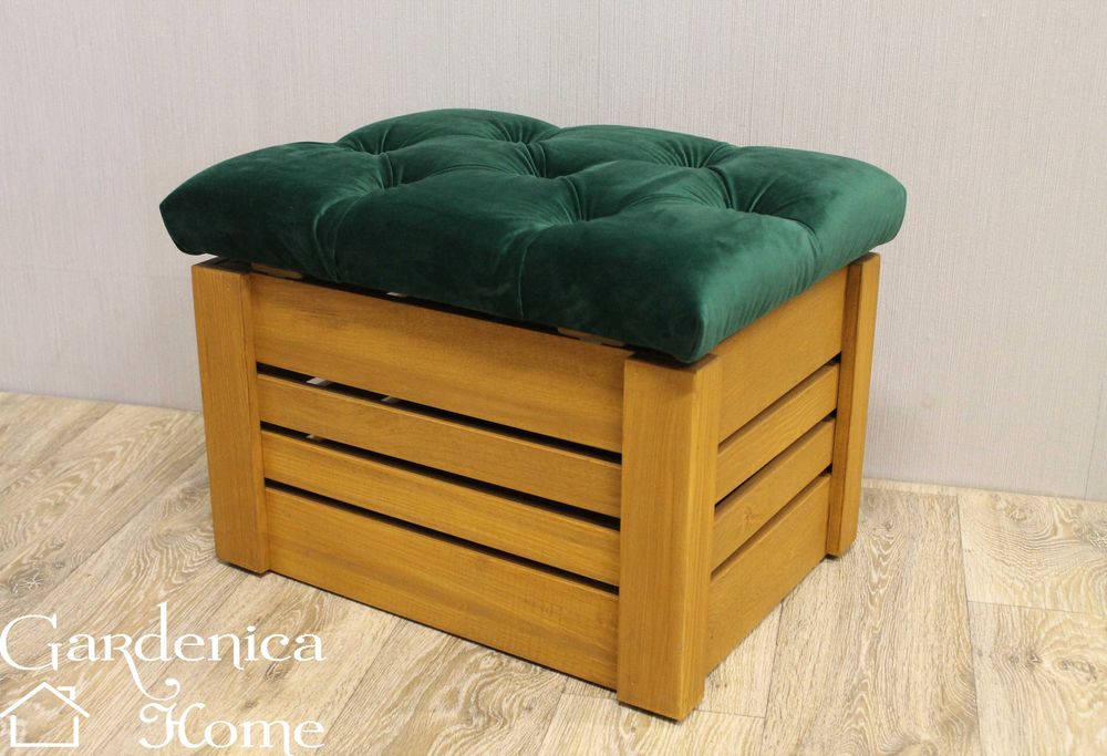 Pufa siedzisko pikowane skrzynia tapicerowana schowek otwierany