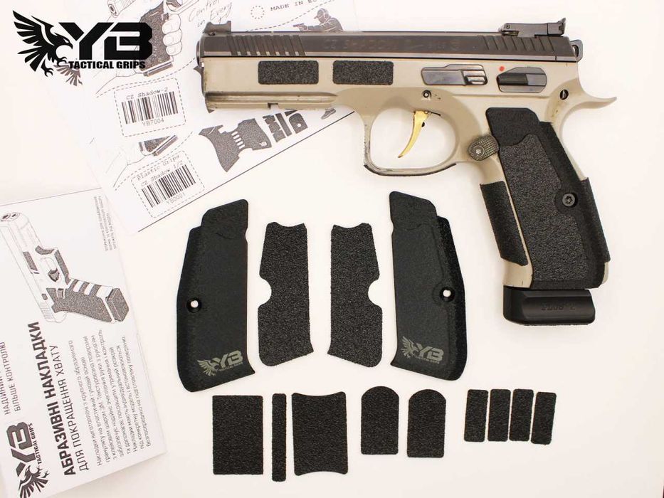 Накладки CZ Shadow 2 / CZ 75 SP-01 Shadow / Абразивні накладки для пістолету CZ Shadow 1. CZ Shadow 2