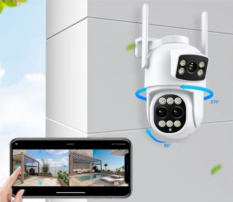 Kamera obrotowa zewnętrzna Monitoring 8x ZOOM Wi-Fi, 9MP Śledzenie